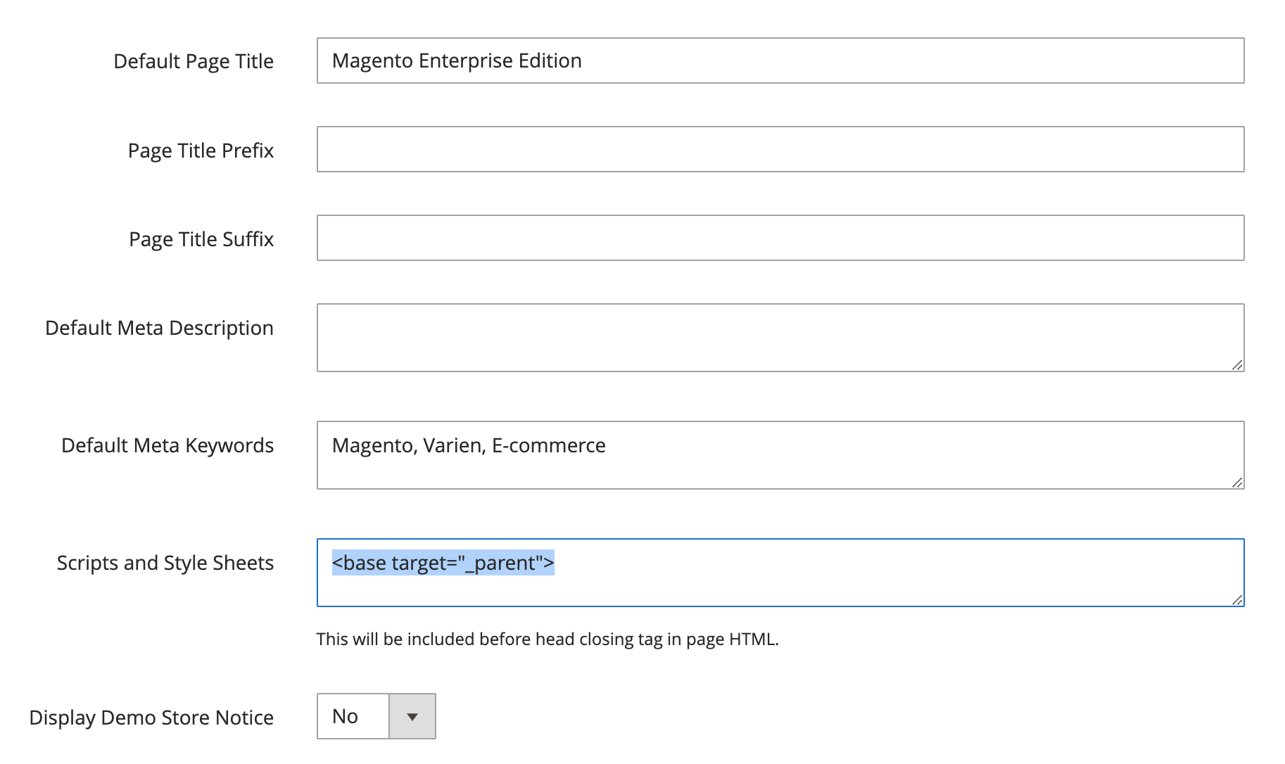 Adobe Commerce Module Redirects Configuration.